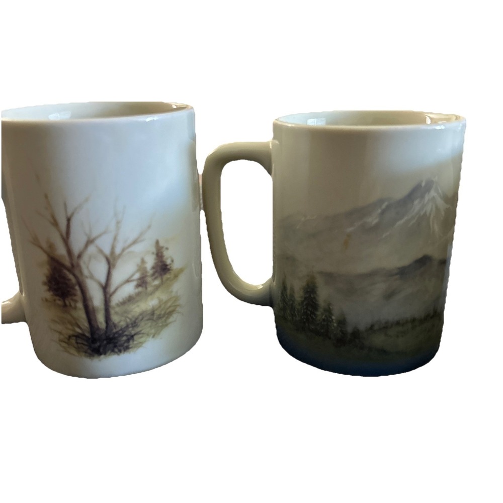 Otagiri Mugs Lot Of 3 Eagle Raccoon Natures Endangered Wildlife Japan Vintage - Picture 6 of 9